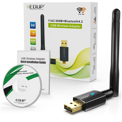 USB wifi адаптер 2 в 1  EDUP 600M USB 2.0 + Bluetooth 4.2 двухдиапазонная сеть 2.4G / 5G #100204-2 Изображение