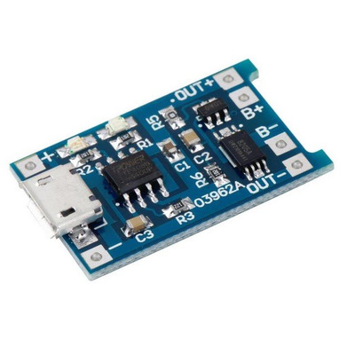 Модуль заряда TP4056 Micro USB LI-ION с защитой BMS 1s Изображение