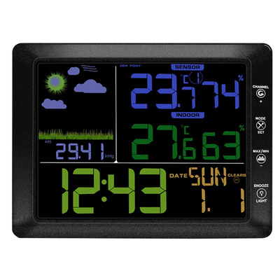 Метеостанция Excelvan TS-8210 беспроводная цветная Изображение