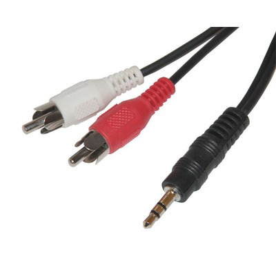 Кабель 3.5mm-2 RCA 1 метр переходник Изображение