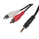 Кабель 3.5mm-2 RCA 1 метр переходник Изображение
