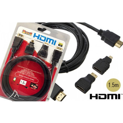 HDMI 3 in 1 1,5m,micro,mini,HDMI Изображение
