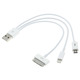 3 в 1 USB - micro USB/Iphone/Type-C в тканевой оплетке 1,25 м ток 3,5 А Изображение