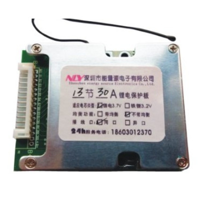 BMS контроллер 13S аккум 3,7 V Li-ion 48V 30A заряда/разряда Изображение
