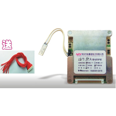 BMS контроллер 16S аккум 3,7 V Li-ion 60V 30A  MAX 50A заряда/разряда Изображение
