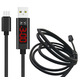 Кабель USB-microUSB с тестером тока и напряжения (красный индикатор) Изображение