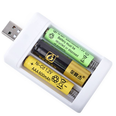 Зарядное устройство на 3 аккумулятора AA R6 ,AAA R3 от USB Изображение