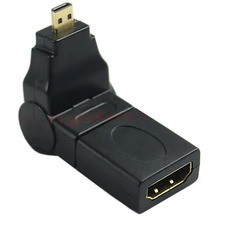 Micro HDMI-HDMI 360º адаптер переходник м-п M\F поворотный Изображение