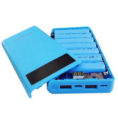 Корпус для повербанка 18650 7акк 2хUSB+ microUSB +Type-C 2А LCD экран (без акк) Изображение
