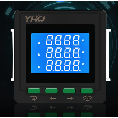Трехфазный ваттметр YH120Y-D переменного тока с ЖК дисплеем+ три  трансформатора тока Изображение