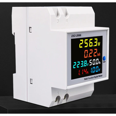 Ваттметр D52-2066 на дин рейку AC 80-450 V,0-100 A с встроенным трансформатором тока Изображение
