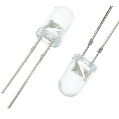 Светодиод 5 мм белый LED прозрачный Изображение