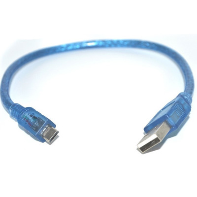 USB-micro USB 0,35 м  синий, силиконовый Изображение