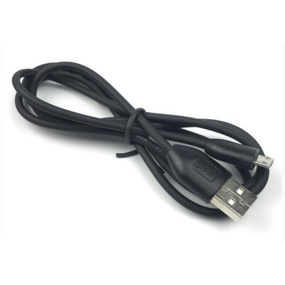 Кабель USB-micro USB 1 м круглый черный Изображение