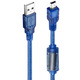 USB-mini USB 1,5 м AM/5P синий,силикон Изображение