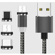 Магнитный кабель 3в1 USB 1м на Micro+Iphone+Type-C Изображение