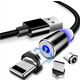Магнитный кабель 3в1 USB 1м на Micro+Iphone+Type-C Изображение