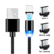 Магнитный кабель 3в1 USB 1м на Micro+Iphone+Type-C Изображение