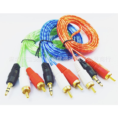 3,5mm-2 RCA  1,5 метр в силиконе (в упаковке) Изображение