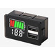 Индикатор емкости батареи авто тестер 10-24В + 2 USB зарядки Изображение