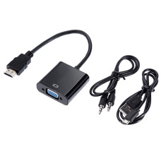 Перехідник адаптер hdmi vga з аудио виходом + живлення micro USB Зображення