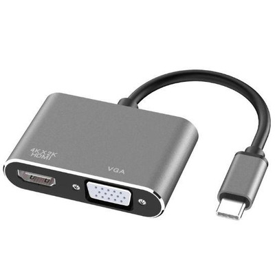 Конвертер Type-C 4в1 (HDMI/VGA/USB/PD) Изображение