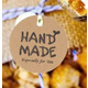 Крафт бирка стикер этикетка HAND MADE Изображение