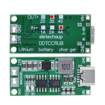 BMS 3S 4A Type-C 12.6V контроллер заряда ddtccrub Изображение