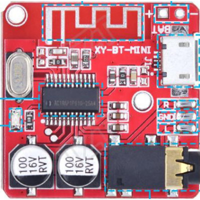 Xy bt mini bluetooth 5.0 3.7-5V jack bt аудио модуль Изображение