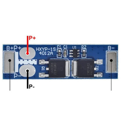 BMS контроллер 1S Li-Ion 18650 3,7 V  12A заряда/разряда Изображение