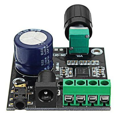 PAM8610 аудио усилитель 12V HW-634 Class D 2 x 15W Изображение