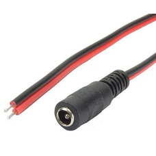 Шнур живлення із гніздом 5,5/2,1 mm 28 см Зображення