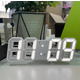 Часы 3D LED с термометром LY 1089 белые светодиодные Изображение