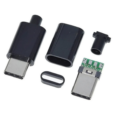 USB Type-C Штекер разъем папа сборной Изображение