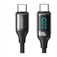 Кабель USB-microUSB с тестером тока и напряжения (синий индикатор) Изображение