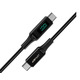 Кабель USB-microUSB с тестером тока и напряжения (синий индикатор) Изображение