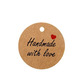 Крафт бирка стикер этикетка HAND MADE with love Изображение