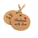 Крафт бирка стикер этикетка HAND MADE with love Изображение