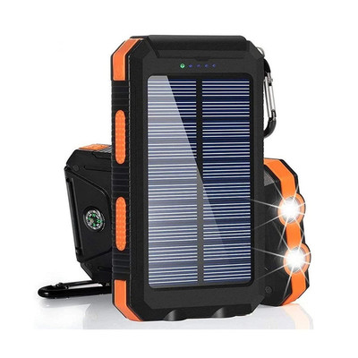 Повербанк с солнечной панелью и компасом емкость 10000 mah Изображение