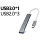 Type-C HUB USB 3.0 порт+ 3 порта 2.0 Изображение