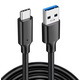 Кабель USB-Type C 0,8м  черный Изображение