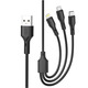 USB кабель 3 в 1 Apple +Type-C+Micro USB  быстрая зарядка качество Charging Cable Изображение
