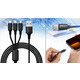 USB кабель 3 в 1 Apple +Type-C+Micro USB  быстрая зарядка качество Charging Cable Изображение