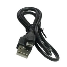 Кабель USB-micro USB 80 см круглий чорний Зображення
