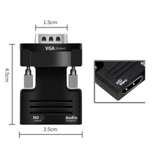 Конвертер HDMI на VGA(папа) с кабелем AUX Изображение