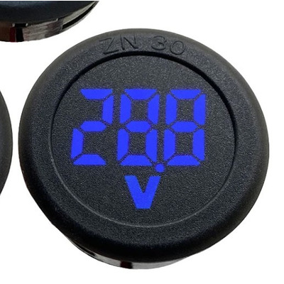 Вольтметр D-SUN DC 5-100 В круглый (синие цифры) Изображение