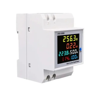 Ваттметр D52-2066 на дин рейку AC 80-300 V,0-100 A с встроенным трансформатором тока Изображение