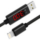 Кабель USB-Iphone с тестером тока и напряжения (красный индикатор) Изображение