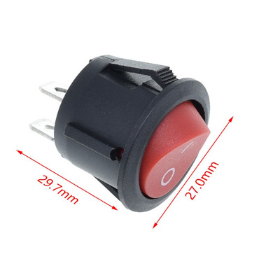 KCD1 Кнопка питания 10A/250V Красная-2D2Pin Изображение