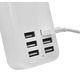 Адаптер на 6 USB ток 5A с сетевым шнуром питания Изображение